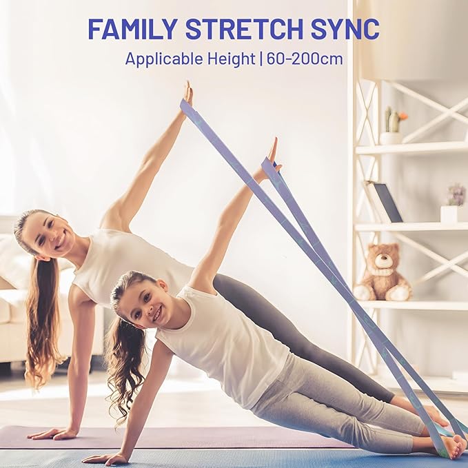 Slim Panda Stretch Strap, Dance Stretch Bands Flexibility, Elastic Yoga Stretching Strap with 9 Loops for Physical Therapy, Pilates, Yoga, Ballet, Gymnastics Stretching Bands for Exercise - Bloomnest