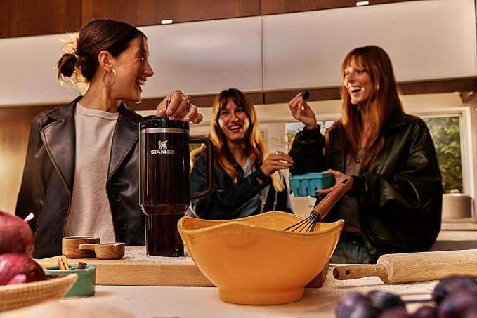 Stanley Quencher H2.0 Tumbler with Handle and Straw 40 oz | Flowstate 3-Position Lid | Cup Holder Compatible for Travel | Insulated Stainless Steel Cup | BPA-Free | Mahogany Gloss