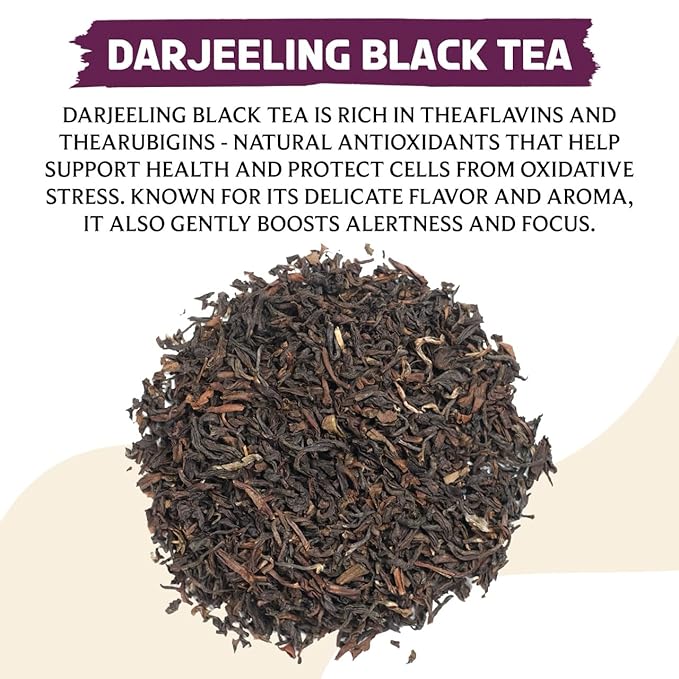 BREWIX, Darjeeling Tea Leaves from Hills of Himalayas (50+ Cups, 3.53oz/100g) | Pure Loose Leaf Darjeeling Black Tea | Long Leaf Grade | Straight From Source In India - Bloomnest