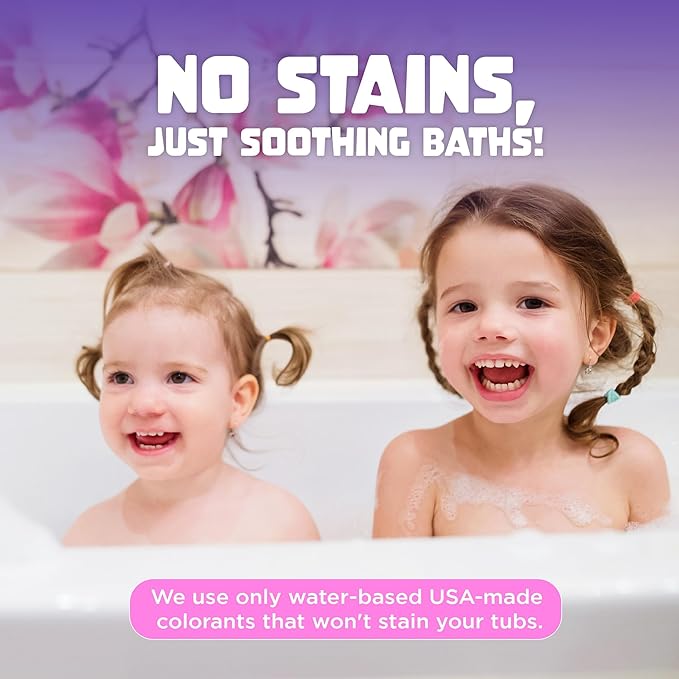 Unicorn Bath Bombs for Girls with Surprise Toys Inside (6 Pack) - Large Bubble Bomb for Kids, Gentle and Safe, Made in USA, Fizzies, Fruity Scents, Won't Stain Tub - Ideal Gift by Two Sisters - Bloomnest