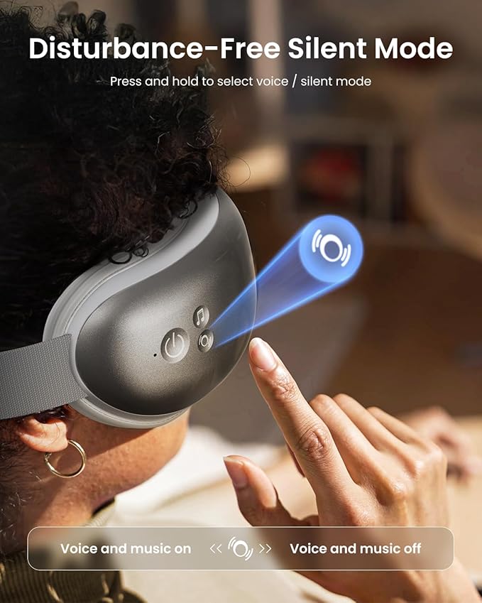 RENPHO Eyeris 1 Eye Massager with Heat, Christmas Birthday Gifts for Women Men Mom Dad Her Him, FSA Eligible HSA Eye Mask for Migraine, Smart Sleep Mask for Dry Eyes Relax, Reduce Strain - Bloomnest