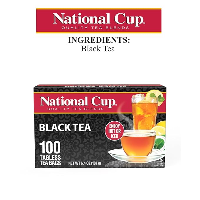 National Cup Black Tea, 100 Tagless Tea Bags (Pack of 3) - Bloomnest