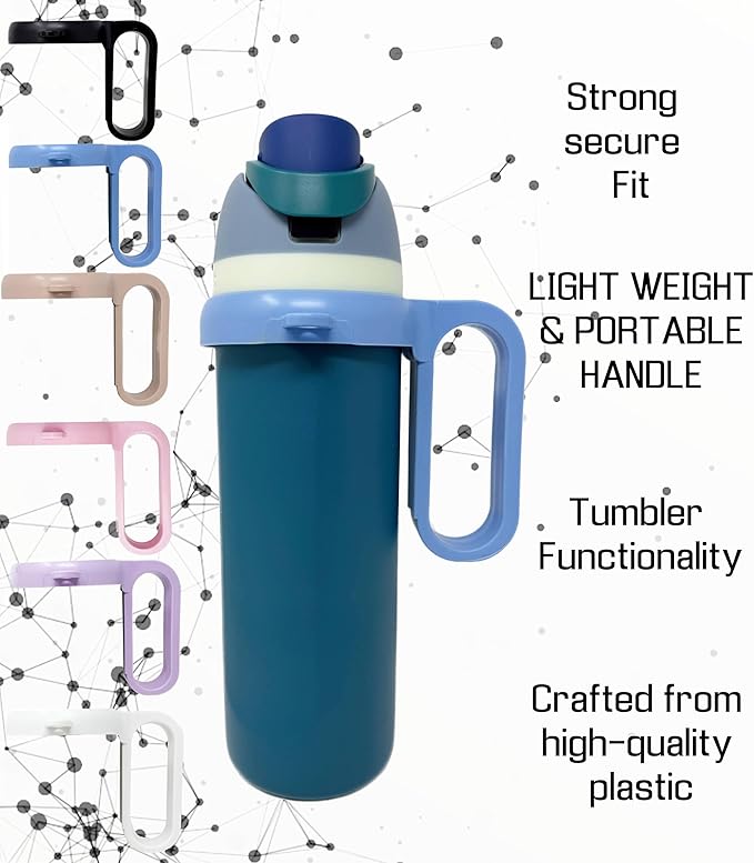 Bottle Handle for Owala FreeSip 24oz 32oz 40oz – Strong Plastic Water Bottle Holder, Durable Easy Carry Accessory for Running, Jogging, Gym, Hiking, and Drinking While Driving & More OneMissionX