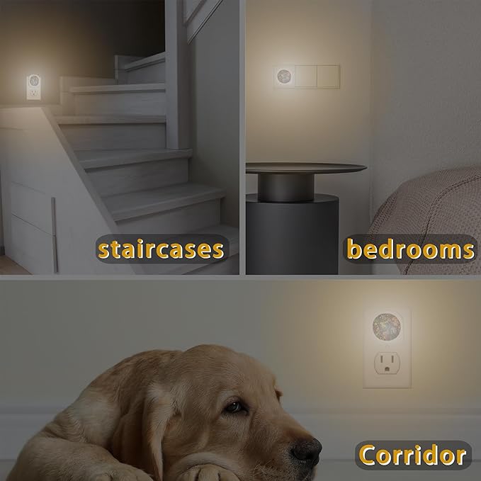 Mushroom Night Light, Mushroom Butterfly Dragonfly Berries Plants Night Lights Plug in Auto Sensor Lamp Dusk to Dawn for Boys Girls Seniors Elderly - Bloomnest