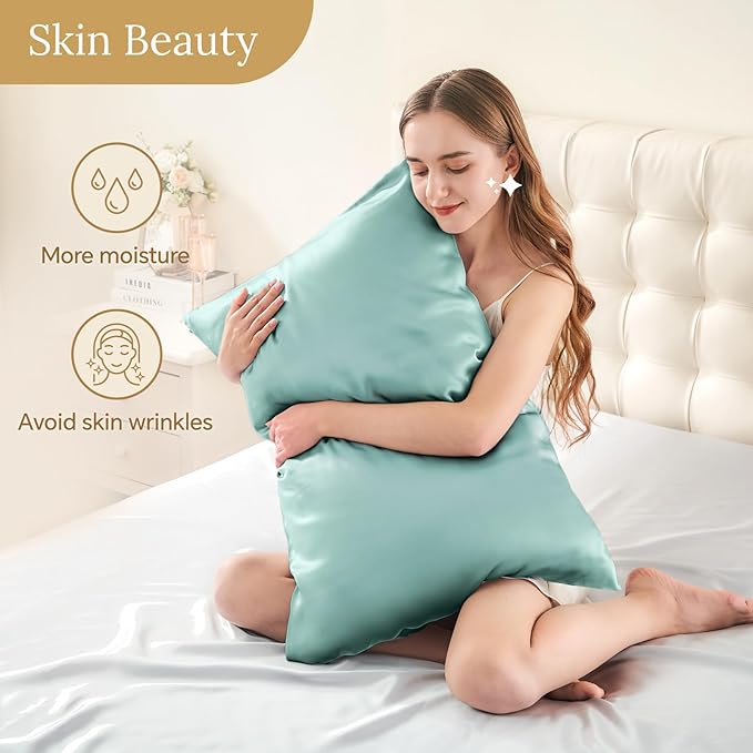 INFIIXSO Mulberry Silk Pillow Case King Size, Silk Pillowcase with Hidden Zipper 20"x36", Extraordinary Smooth and Soft Pillow Cases for Hair and Skin(ICY Morn, 1 Pack) - Bloomnest