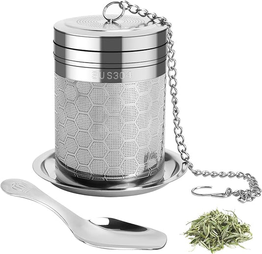 Numola Large Tea Infusers for Loose Tea, Extra Fine Mesh Large Tea Strainer for Spice Cooking, 304 Stainless Steel Tea with Extended Chain Hook for Teapot Cup - Bloomnest