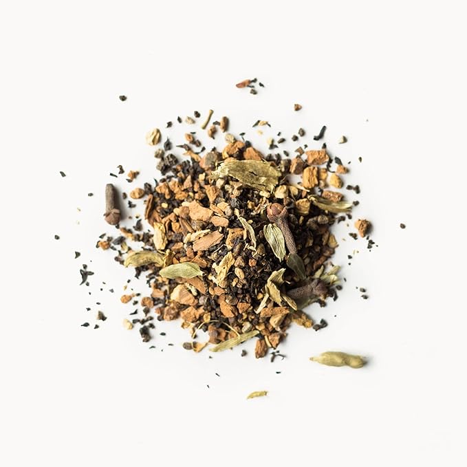 Rishi Tea Masala Chai Black Loose Leaf Tea Blend - Organic, Assam with Whole Spices, Energizing & Caffeinated - 4 Ounces, 9+ Servings - Bloomnest