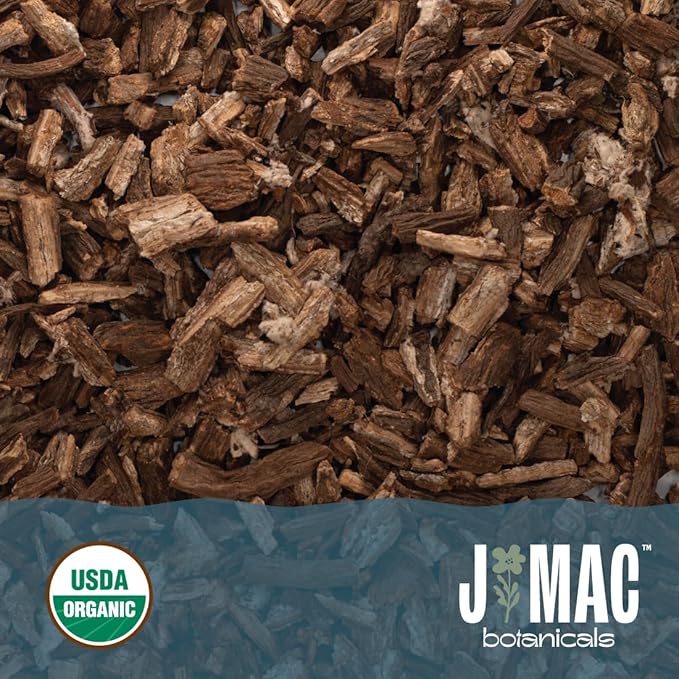 J Mac Botanicals, Organic Burdock Root Tea (16 oz), Certified USDA Organic Burdock Root herb, fresh dried herb from Eastern Europe - Bloomnest