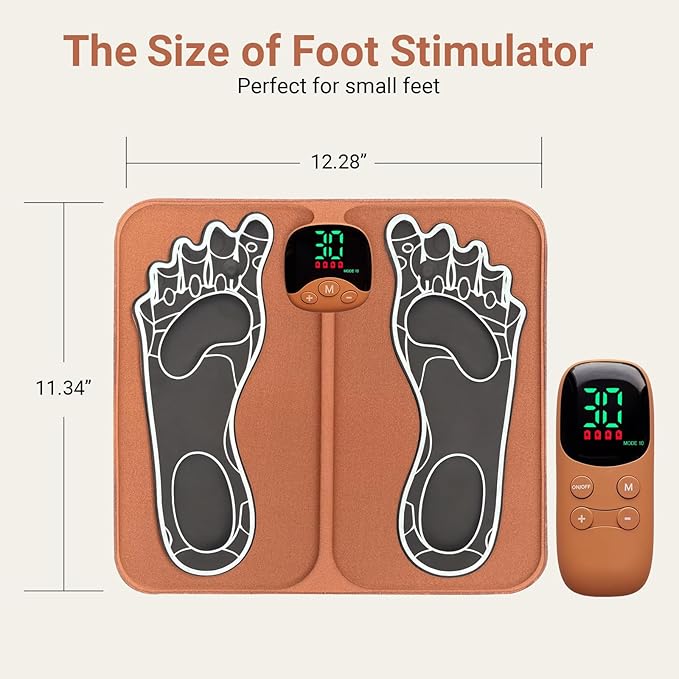 EMS Foot Massager for Neuropathy, Portable Foot Stimulator Mat for Women and Men - Bloomnest