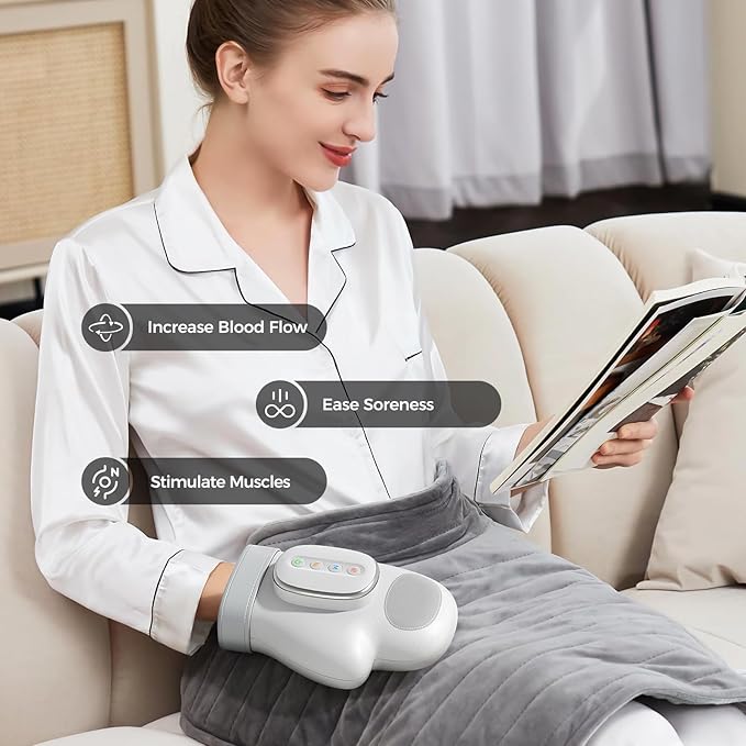 WUX Hand Massager with Heat Compression Relief, 3 Massage 4 Temperatures 5 Compression Models Therapy, Helps Soothe Hand Fatigue, Carpal Tunnel and Arthritis Discomfort, Ideal Gift for Women, Men - Bloomnest