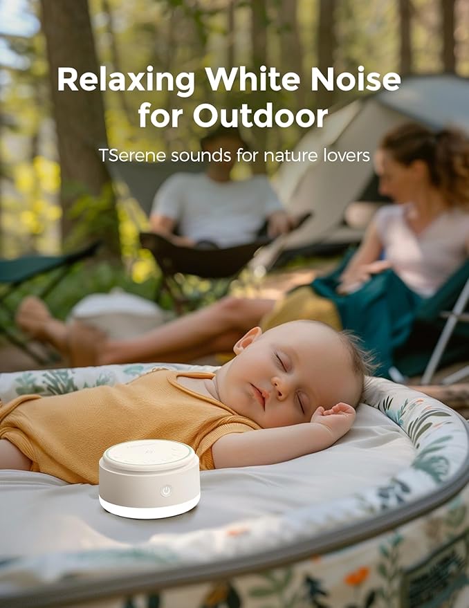 Momcozy Sound Machine for Baby | Portable White Noise Sound Machine for Sleep Rechargeable | 20 Sleep Sounds White Noise Machine with Nursery Night Light | Travel Sleep Sound Machine Battery Based - Bloomnest