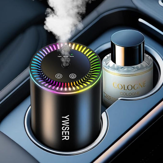 Smart Car Air Freshener, Car Air Freshener Diffuser with Starry Sky Projection and 50ml Perfume, Auto On/Off Intelligent, 3 Mode Adjustable Rechargeable Aroma Diffuser, Cologne - Bloomnest
