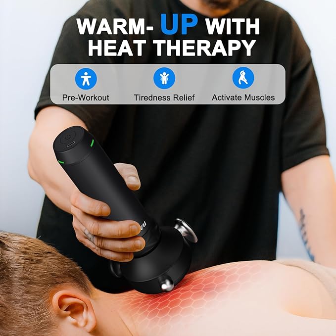 Pro Max Deep Tissue Vibration Therapy Massage Gun, 6500RPM Handheld Muscle Massager, Trigger Point Massage & Back Shoulder and Fascial Binding & Full Body Pain Relief – Gifts for Men & Women - Bloomnest