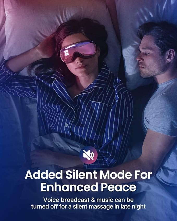 RENPHO Eyeris 1 Eye Massager with Heat, Christmas Birthday Gifts for Women Men Mom Dad Her Him, FSA Eligible HSA Eye Mask for Migraine, Smart Sleep Mask for Dry Eyes Relax, Reduce Strain - Bloomnest