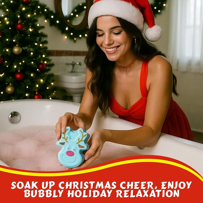 Christmas Advent Calendar 2025 Bath Bombs Gifts for Kids - 12PCS Surprising Bubble Bath Bombs Inside, Countdown Calendar Christmas Stuff Gifts for Girls, Women, Boys - Bloomnest