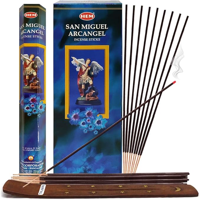 San Miguel Incense Sticks and Incense Stick Holder Bundle Insence Insense Hem Incense Sticks TRUMIRI