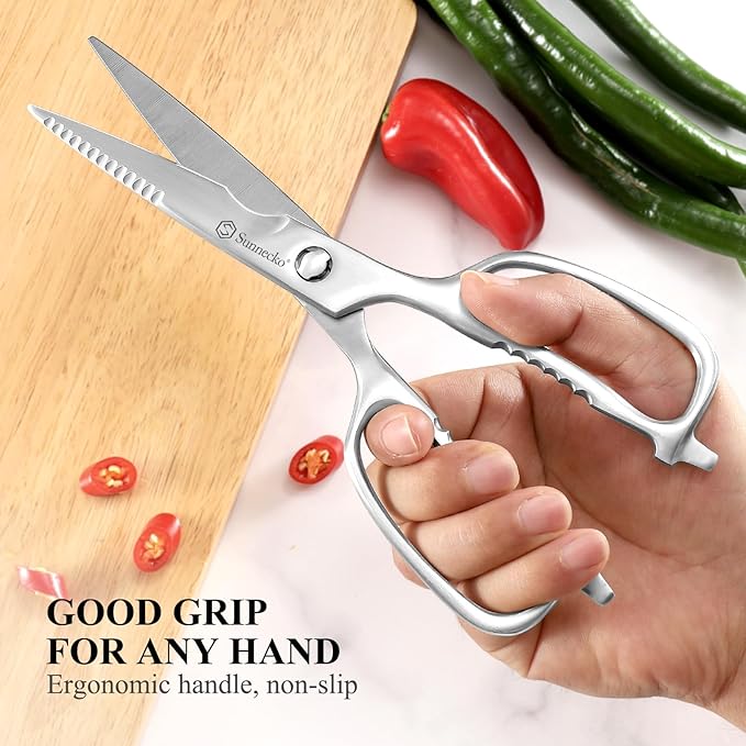 Sunnecko Kitchen Scissors for Food, Heavy Duty Scissors All Purpose Kitchen Shears That Come Apart, 8.5 Inch Fully Forged Stainless Steel - Bloomnest