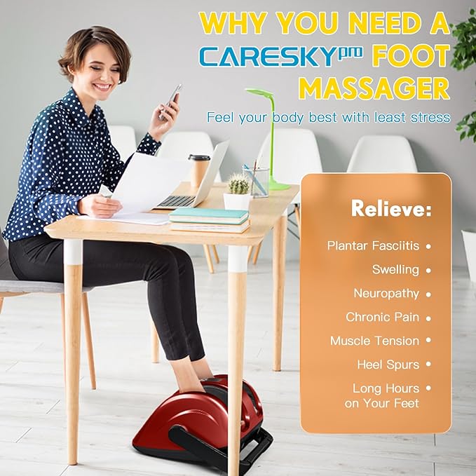 Foot Massager with Heat, FSA Eligible HSA 3-Heating Shiatsu Foot Massager for Circulation and Pain Relief, Deep Kneading Rolling for Calf-Feet-Arm Relaxation, Plantar Fasciitis, Neuropathy - Bloomnest