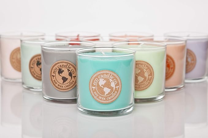 ECO CANDLE CO. Recycled Candle, Snowflakes, 6 oz. - Scents of Winter, Flowers, & Mint - 100% Soy Wax, No Lead, Kraft Paper Label & Lid, Hand Poured, Phthalate Free, Made from Midwest Grown Soybeans - Bloomnest