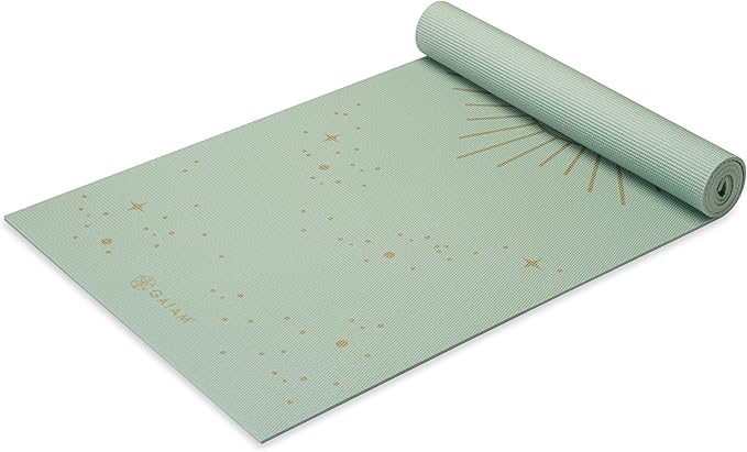 Gaiam Yoga Mat - Premium 6mm Print Extra Thick Non Slip Exercise & Fitness Mat for All Types of Yoga, Pilates & Floor Workouts (68"L x 24"W x 6mm Thick) - Bloomnest