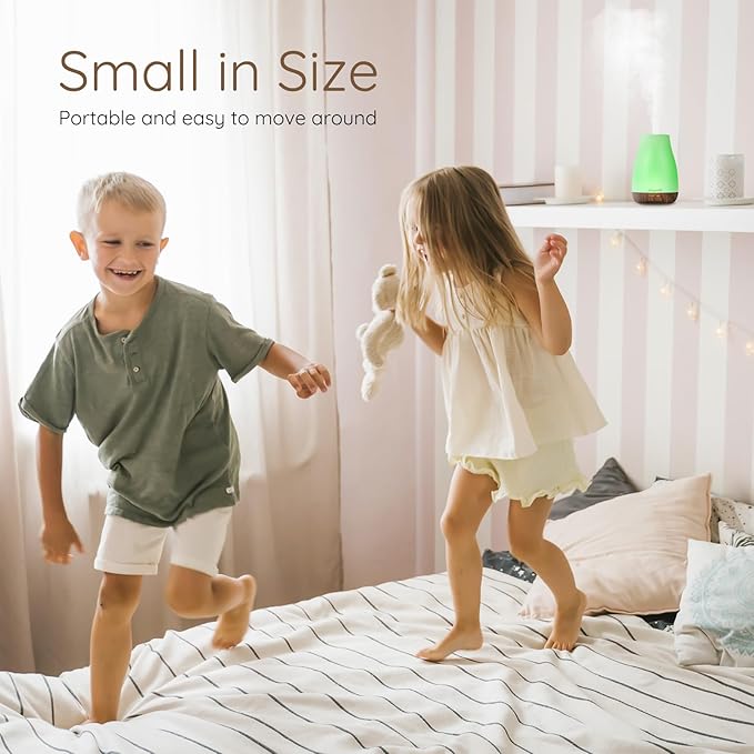 Aromatherapy Essential Oil Diffuser for Room: Air Humidifier Aroma Scent Cool Mist Diffusers Colorful Light Cute Mini Small Waterless Auto Off Ultrasonic for Home Bedroom - Bloomnest