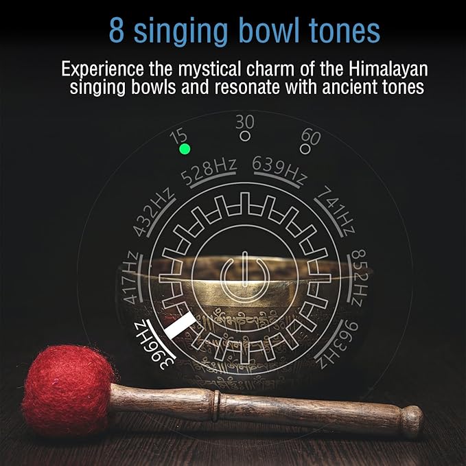 Meditation System,Electronic Tibetan Singing Bowl,Sound Bath Machine for Meditation,Mindfulness,Sound Bath,Chakra Healing, Stress Relief,Sound Therapy,Yoga Practice,Relaxation