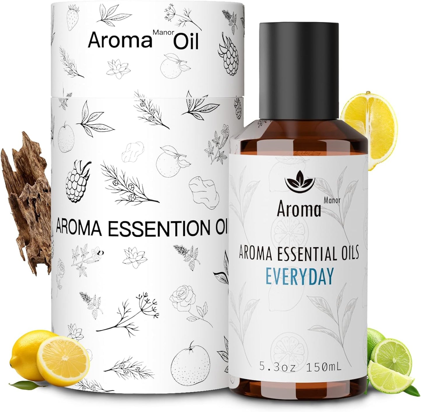 Hotel Scent Diffuser - Everyday Essential Oils for Scent Diffuser - Lemon, Lime,Citron, Guaiac Wood, Tea Leaves - Home Luxury Scents Aroma Fragrance for Home, Office