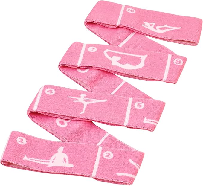 Multi-Functional Slimming Resistance Bands Yoga Straps Elastic Stretching Band 10/12 Loops for Pilates, Latin Training, Dance, Gymnastics, Fitness, Ballet and Physical Therapy - Bloomnest