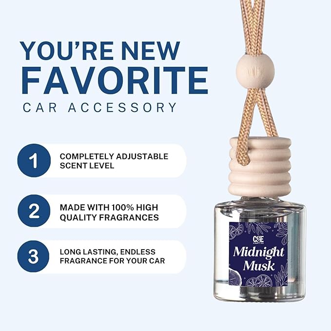 CANDECraftCo Car Air Hanging Fragrance Oil, Car Auto Freshener for Essential Oils, Scents Fragrance Aromatherapy Automobile Diffuser, Long Lasting (Cactus Bloom + Lavender Vanilla) - Bloomnest