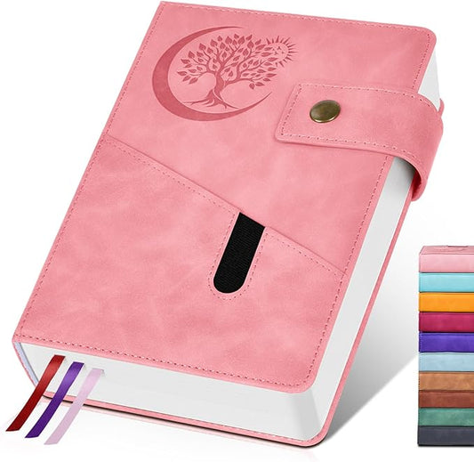 365 Page Thick Lined Journal Notebook for Men Women, A5 Leather Journals for Writing, Hardcover Notebooks for Work, School, Note Taking,Travel, Business,Personal Diary, College Ruled 5.9" x 8.4" - Bloomnest
