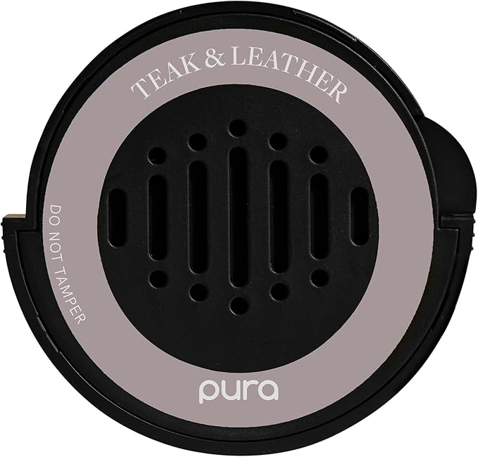 Pura Car Scent Refill - Fragrance for Pura Car Diffuser - Clean & Safe Luxury Diffuser Scent - Long-Lasting Fragrance for 30 Days of Aroma - Teak & Leather - Bloomnest