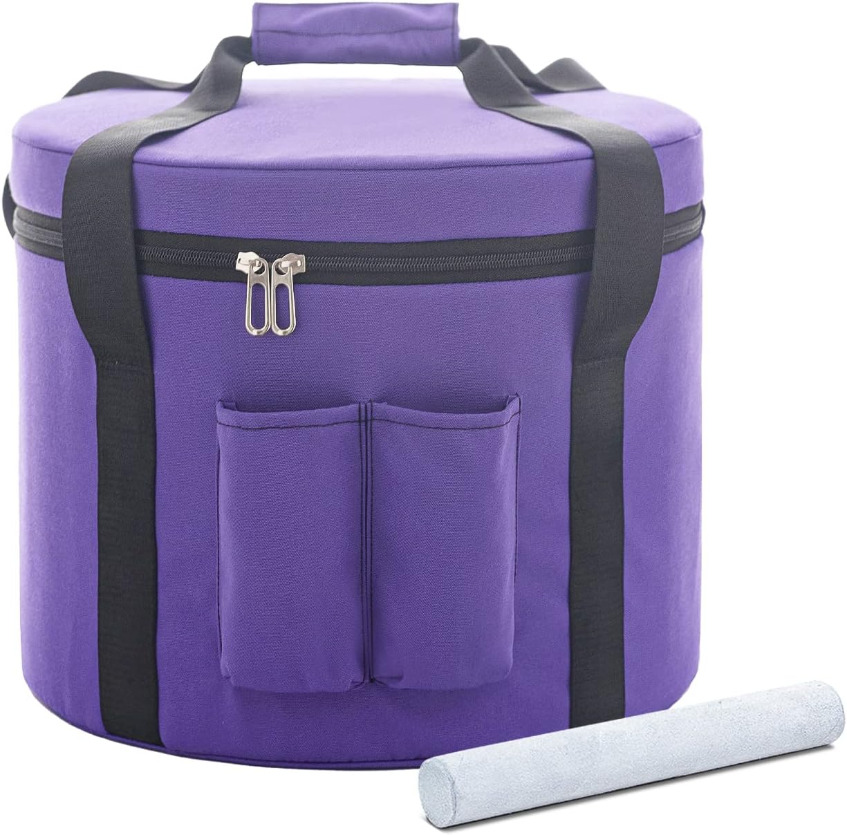 Hye-eun 12 Inch E Note Frosted Crystal Singing Bowl 432hz Solar Plexus Chakra with Suede Stick for Yoga Sound Healing With Carry Case