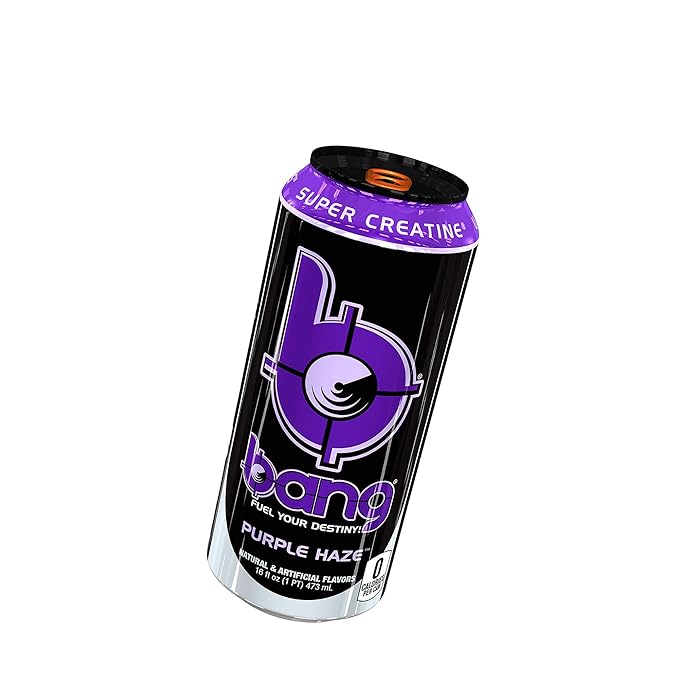 Bang Energy Purple Haze, Sugar-Free Energy Drink, 16 Ounce (Pack of 12) - Bloomnest