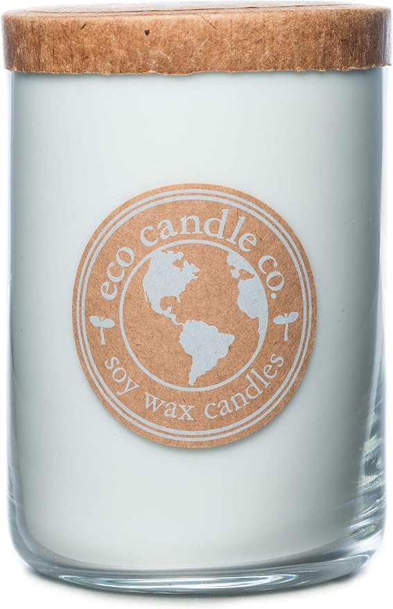 ECO CANDLE CO. Recycled Candle, Spa Day, 26 oz. - Scents of Flowers, Musk, Melon, Citrus, & Ocean Air - 100% Soy Wax, No Lead, Kraft Paper Label & Lid, Hand Poured, Phthalate Free - Bloomnest