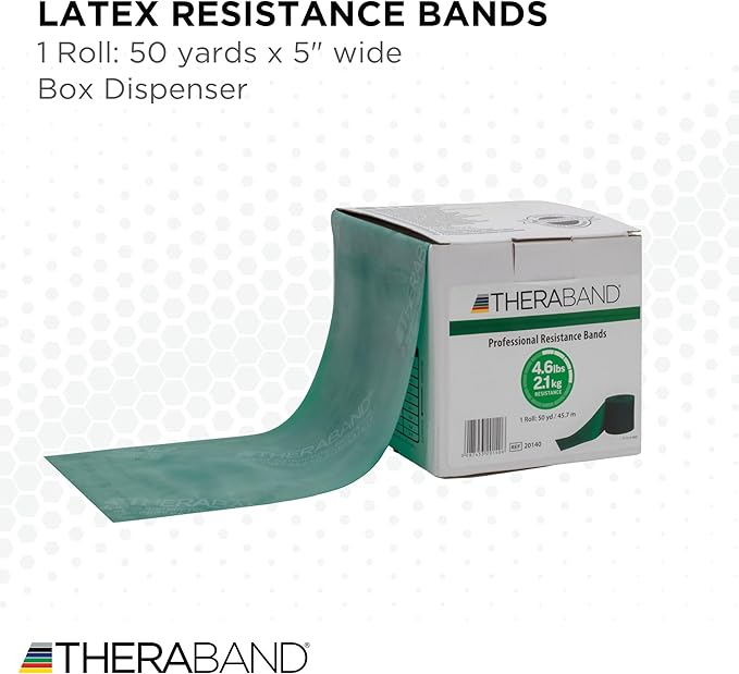THERABAND Resistance Band, Black, Special Heavy, 50-Yard Roll, Latex Elastic Band for Exercise - Bloomnest