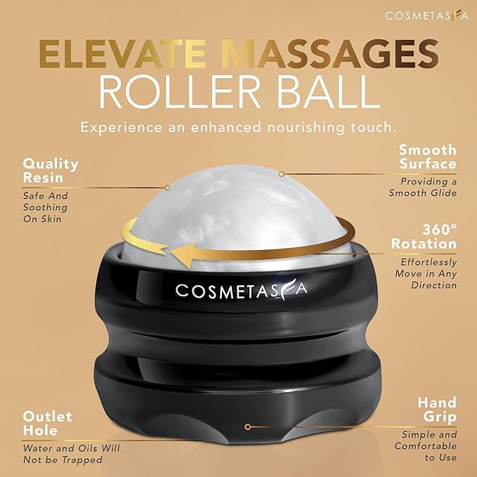 Natural Nourishing Massage Oil with Massage Roller Ball - Therapeutic Citrus & Coconut Massage Oils with Rejuvenating, Hydrating & Aromatic Essential Oils for Dry Skin, Soothes Muscle & Joints 8.8 oz - Bloomnest