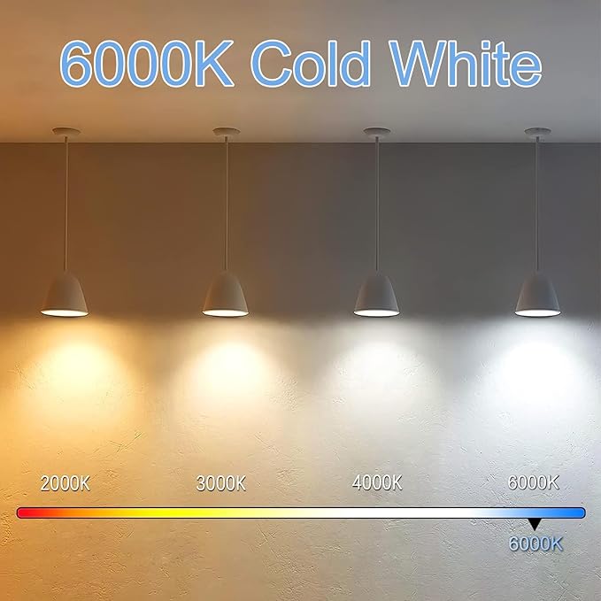 7.3 Inch E26 Led Bulb 6W Dimmable, 6000K Cool White Edison Bulbs 800LM, Equal 80 Watt Tubular T10 T9 Long Clear Glass Light Bulb for Rustic Pendant Industrial Pipe Wall Sconces - 4Pack - Bloomnest