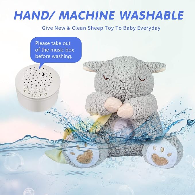 BEREST Rechargeable Baby Sleep Soother, Mom's Heartbeat Babies Cry Sensor Lullabies & White Noise Sound, Nursery Decor Night Light Projector Toddler Crib Sleeping Aid, Boys & Girls Shower Gifts - Bloomnest