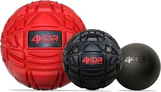 4KOR Massage Balls for Trigger Point Therapy - Myofascial Release Ball - Muscle Relief for Back, Neck, Shoulder, Foot Pain - Fitness Massage Balls for Mobility - Deep Tissue Release Ball - Bloomnest