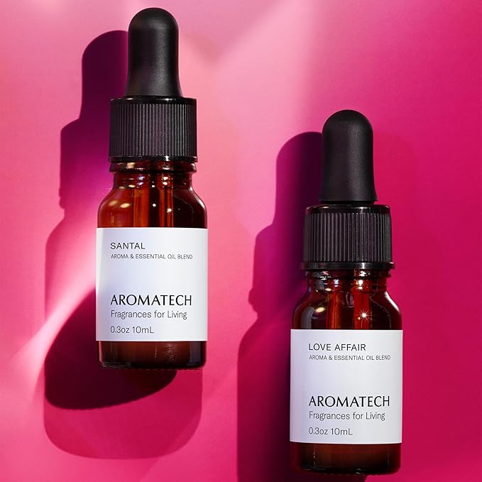 AromaTech Santal & Love Affair Set | Aroma Diffuser Essential Oils Blend of Santal Cardamom, Papyrus, Musk | Love Affair Jasmin, Saffron, Cedar, Ambergris - 10 Milliliter - Bloomnest