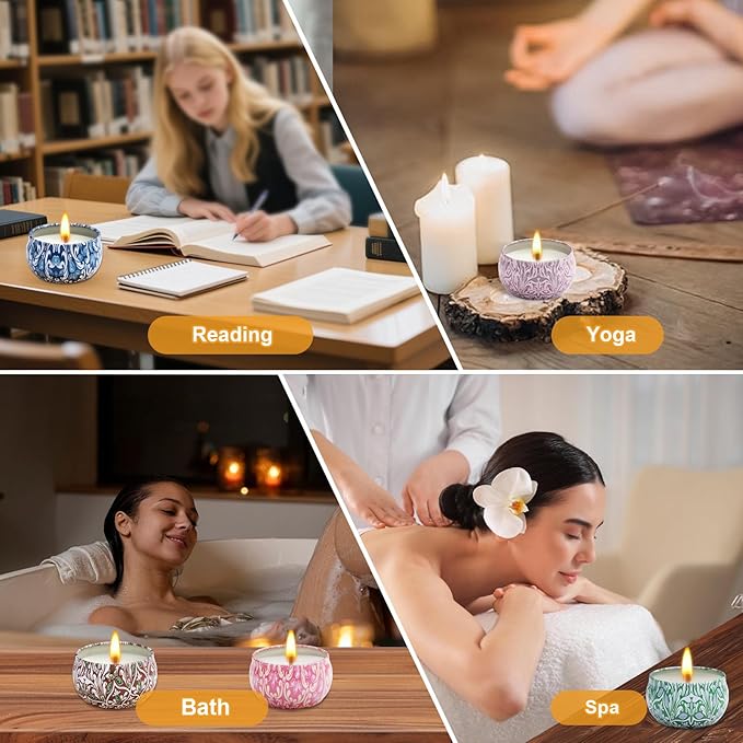 12 Pack Scented Candles Gifts for Women, Natural Soy Candles for Home Scented, Aromatherapy Candle Christmas Gifts Sets for Women, Sister, Friends, Colleague - Bloomnest