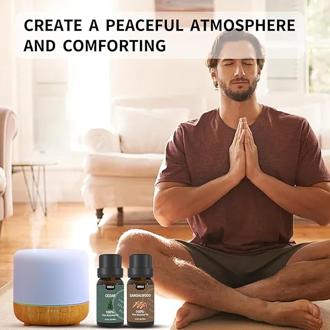Essential Oils Set-Essential Oils for Diffuser for Home, Diffuser Oils Scents for Aromatherapy,Laundry,Candle&Soap Making,Humidifiers 6 X 10ML - Bloomnest