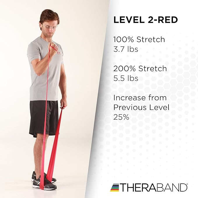 THERABAND Resistance Band, Black, Special Heavy, 50-Yard Roll, Latex Elastic Band for Exercise - Bloomnest
