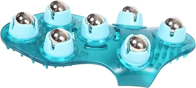 BioSwiss Massage Glove with Steel Roller Balls, Handheld Full Body Massager for Back, Neck, Shoulders, and Legs Bioswiss