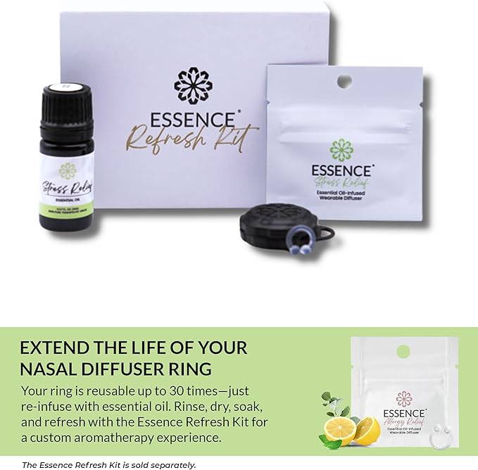 Essence Wearable Aromatherapy Nasal Diffuser – Stress Relief Essential Oil Nose Ring – Personal Scent Clip for Travel, Work & Everyday Use – Made in USA - Bloomnest