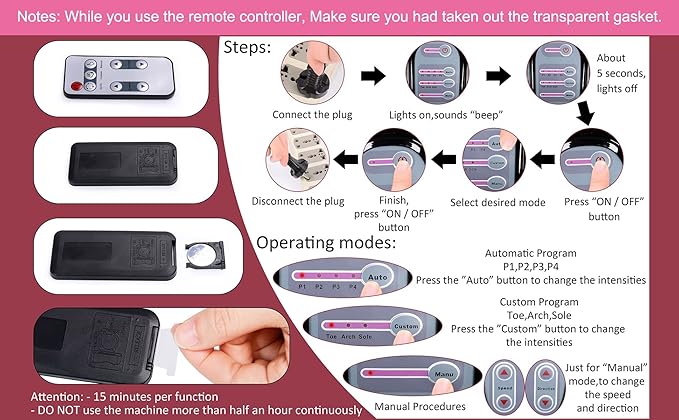 H&B Luxuries Shiatsu Foot Massager Machine with Remote Controller, Kneading and Rolling Home Massagers for Feet, Ankle, Calf, Leg, Ideal for Men, Women, Father, Mom Parents and The Elderly, Black