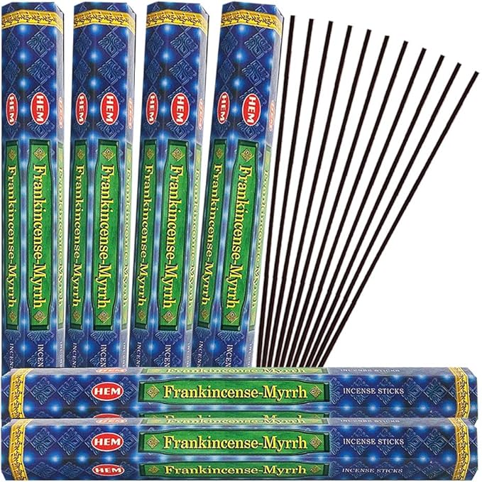 Frankincense and Myrrh Incense Sticks and Incense Stick Holder Bundle Insence Insense Hem Incense Sticks… TRUMIRI
