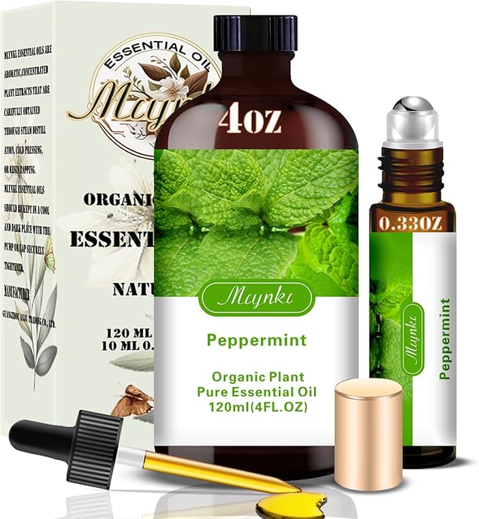 Peppermint Essential Oil-Peppermint Fragrance Oil 4.33oz (130ml)-100% Pure Natural Scent for Diffusers, Candles, Soap Making & Aromatherapy-Relaxing Home & Gift Essential Oil for Bath, Massage - Bloomnest