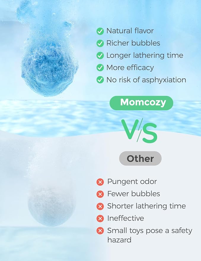 Momcozy Essential Oil Bath Bombs,14 Pcs Bubble Bath Fizzy Balls with 7 Cute Animal Shapes,Bath Bombs Gift Set for Kids Girls Boys Toddler, Ideal Gift for Children's Day, Bath Bomb Kit - Bloomnest