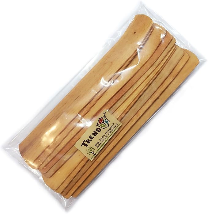 TRENDBOX 10pcs Handmade Plain Wood Wooden Incense Stick Holder Burner Ash Catcher Natural Design Buddhist